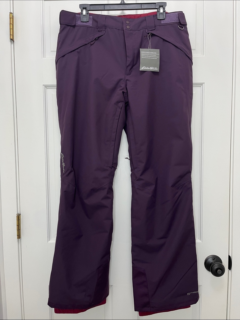 Eddie Bauer Women's Powder Search Insulated Snow Pants in Eggplant - Size Large